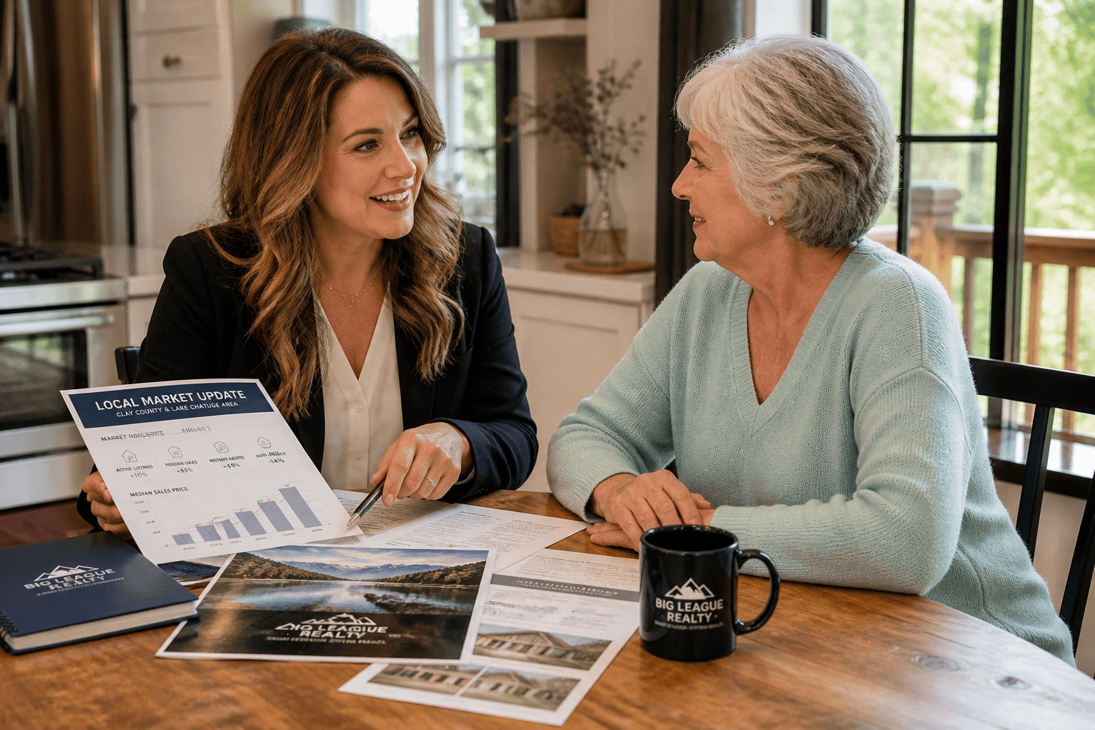 Buyer consultation meeting with a real estate professional and clients