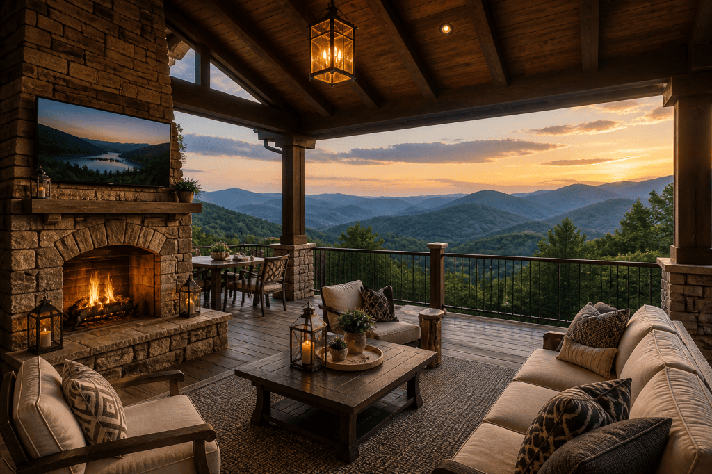 Marble NC homes for sale with outdoor living, mountain setting, wooded privacy, and Cherokee County lifestyle appeal