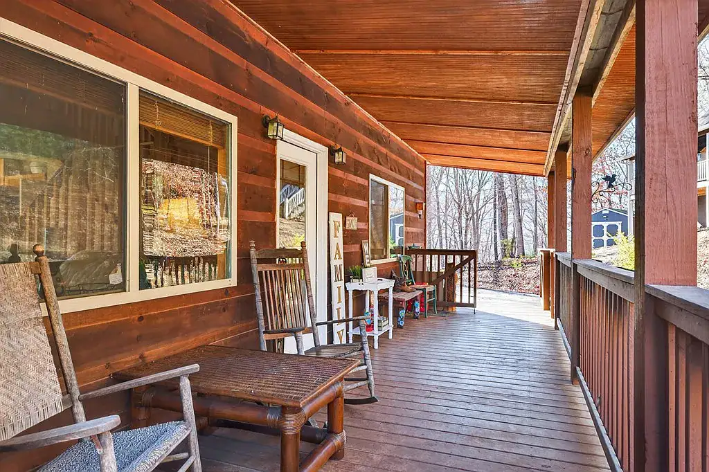 Cabin fireplace