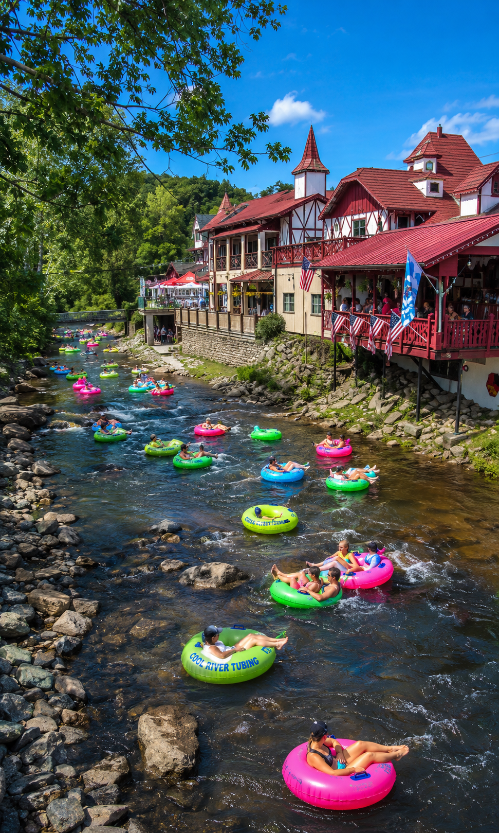 Helen GA lifestyle with Alpine Village attractions and North Georgia mountain homes