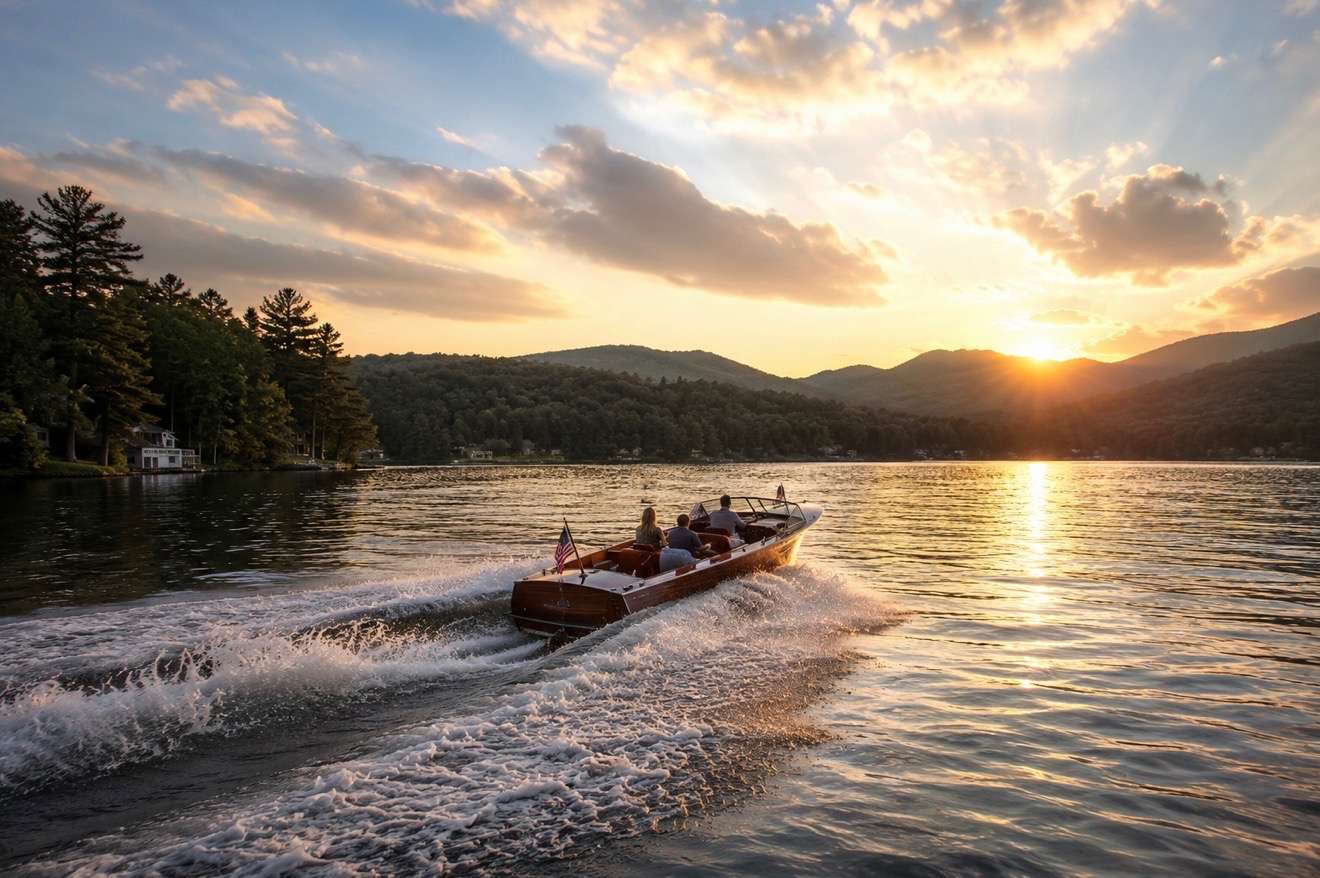 Lake Rabun real estate with mountain lake views
